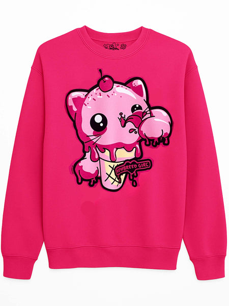 NewBreed Girl KittiKone Oversized Lightweight Pullover – Y2K