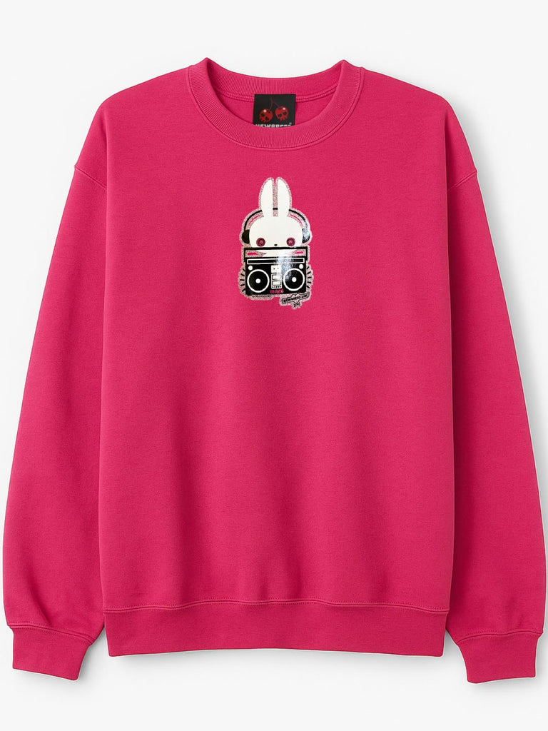 NewBreed Glitter Wired Boombox Bunzy Pullover – Y2K Glitter Rerelease (2010 Art)-Limited Run