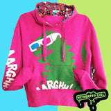 NewBreed 3D DINO Pull-Over Hoodie: Vintage