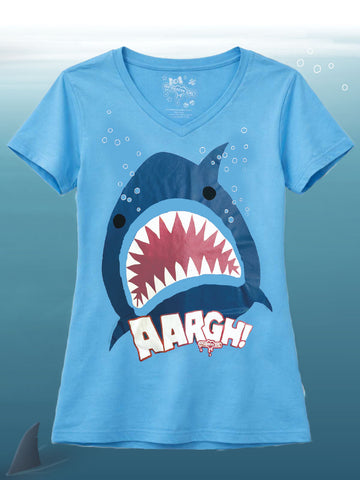 NewBreed® Y2K 2008 AARGH SHARK BAGGY V NECK T Shirt