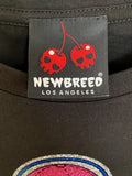 NewBreed® Y2K Glitter BORN TO DJ Crop-Heavyweight