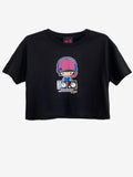 NewBreed® Y2K Glitter BORN TO DJ Crop-Heavyweight