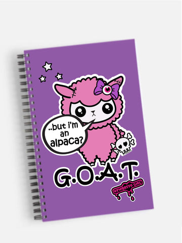 Y2K NewBreed® Confused Alpaca Blank Notebook