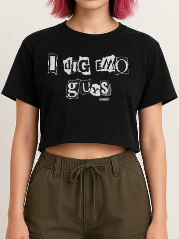 NewBreed Girl: I Dig Emo Guys Crop T Shirt