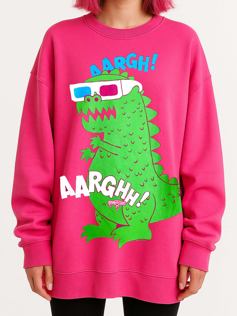 NewBreed® Vintage Y2K 3D-Dino Pullover- Very Limited Edition