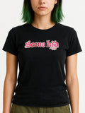 NewBreed®: Y2K Glitter Print Scene-Kid T Shirt- Extremely Limited Run