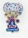 NewBreed® Collectable Y2k Glitter Girliez Stickers Pack Of 5