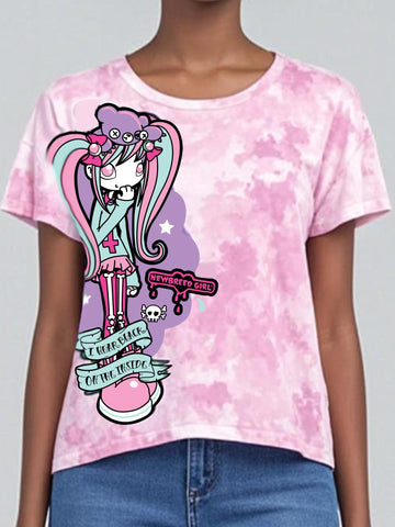 Violetta Skye PASTEL GOTH Tie-Dye Oversize Crop