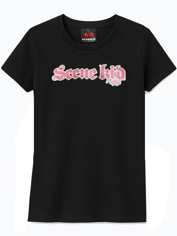 NewBreed®: Y2K Glitter Print Scene-Kid T Shirt- Extremely Limited Run