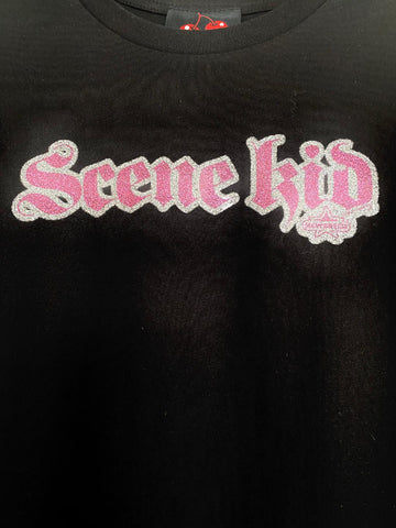 NewBreed®: Y2K Glitter Print Scene-Kid T Shirt- Extremely Limited Run