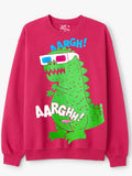 NewBreed® Vintage Y2K 3D-Dino Pullover- Very Limited Edition