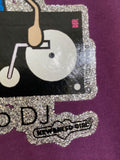 NewBreed® Y2K Glitter BORN TO DJ T-Shirt - Vintage Slim Fit