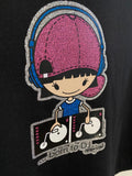 NewBreed® Y2K Glitter BORN TO DJ Crop-Heavyweight