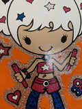 NewBreed®: Yr. 2000 Born To Rave Glitter Girlie~Y2K Snug Fit T Shirt