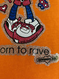 NewBreed®: Yr. 2000 Born To Rave Glitter Girlie~Y2K Snug Fit T Shirt