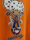 NewBreed®: Yr. 2000 Born To Rave Glitter Girlie~Y2K Snug Fit T Shirt