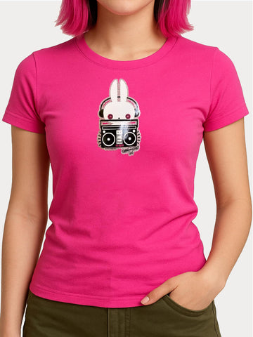 NewBreed®: Y2K Glitter Wired Bombox Bunzy T Shirt-Limited Re-Release