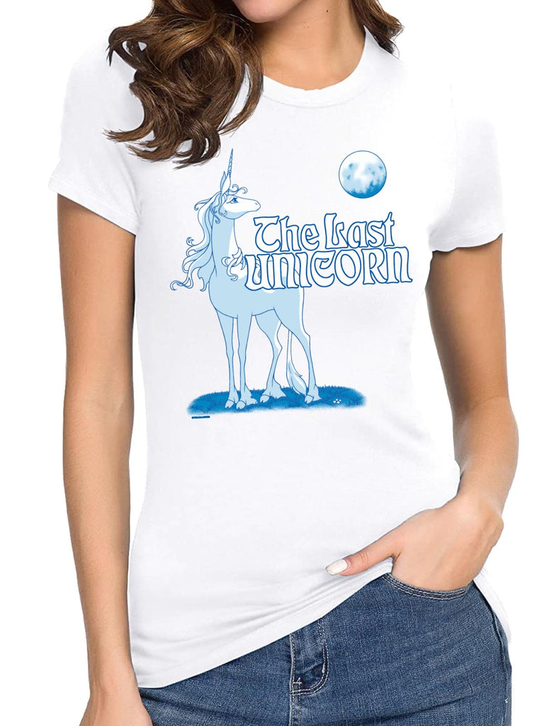 LAST UNICORN Movie Fitted White T Shirt