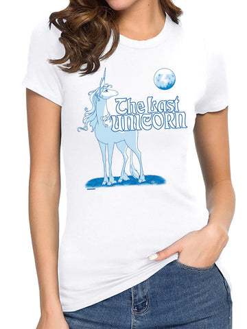 THE LAST UNICORN Movie Fitted White T Shirt
