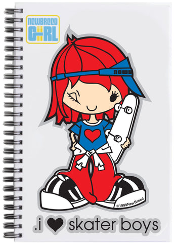 1990's Glitter Girliez I HEART SKATER BOYS Notebook