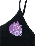 Embroidered Unicorn Rib Cami Top