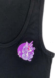 Embroidered Unicorn Rib Tank Top