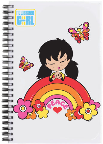 1990's Glitter Girliez PEACE Rainbow Notebook