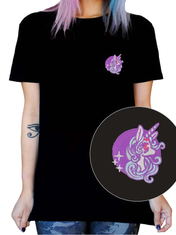 Embroidered Unicorn Unisex T-Shirt