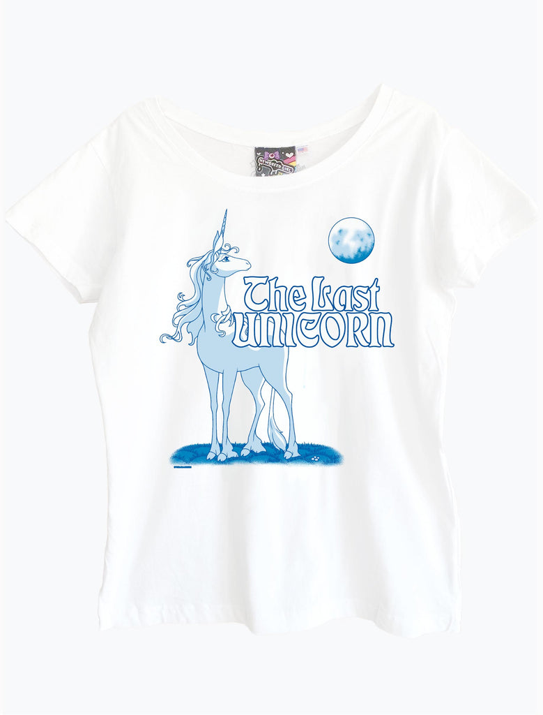 LAST UNICORN Movie White Scoop Neck