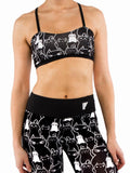 NewBreed Stacked Cats Yoga Bra let Front