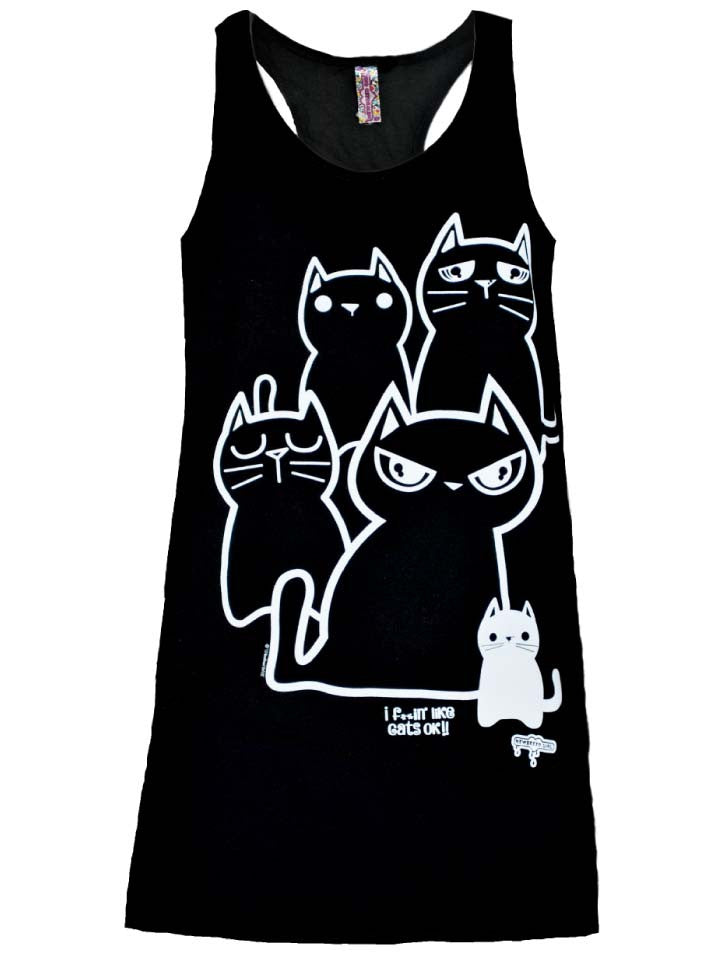 Stacked Cats Tank By NewBreed Girl