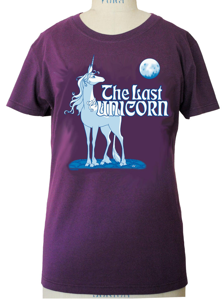 LAST UNICORN Movie Fitted Plum T Shirt